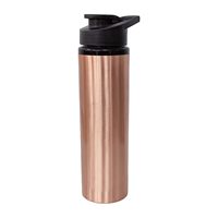 Bouteille d'eau en cuivre pur d'approvisionnement en gros avec bouteille d'eau de sport en cuivre Sipper du fabricant indien