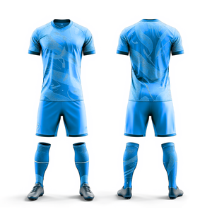 Uniforme de Fútbol Morado con Logotipo Personalizado, Conjunto de Camiseta y Pantalones Cortos con Diseño de Flujo de Partículas, Ropa Deportiva para Equipos Atléticos - Product Image 3
