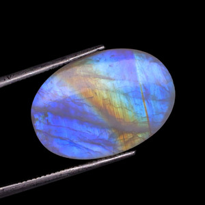 Magnifique pierre de lune arc-en-ciel cabochon - Pierres de lune ovales multicolores brillantes - Pierre de lune arc-en-ciel naturelle en vrac pour bijoux - Product Image 6