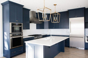 York Stonybrook Modern Kitchen <b>Cabinets</b> Solid Wood with Ceramic Finish MDF Panel for Contemporary Kitchens - Product Image 5