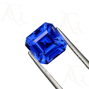 Lab Grown Royal Blue Sapphire Octagon Square Flame Fusion Piedra preciosa facetada Azul aciano sintético 4MM a 20 MM Piedra preciosa suelta - Product Image 1