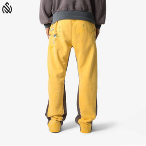 Pantalones de chándal apilados con logotipo personalizado para hombre, pantalones pesados apilados de buena calidad, pantalones de chándal acampanados, pantalones para correr - Product Image 4