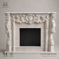 Cheminées décoratives en composite pour hôtels et villas, aspect cheminée, luxe, pierre naturelle, cheminée décorative en marbre sur mesure