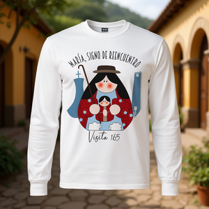 T-shirt promozionale a maniche lunghe con immagine della Vergine Maria - Product Image 3