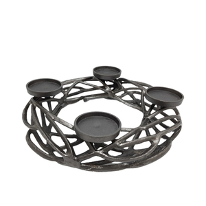 Bougeoir en métal de conception moderne décorative à la maison avec le support de 4 bras avec la décoration argentée de chambre d'hôtel et de table - Product Image 3