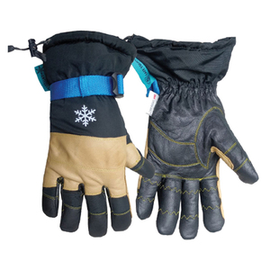 Gants de ski en cuir de snowboard sur mesure, imperméables et respirants Gants de ski coupe-vent pour hommes par temps froid Qualité standard - Product Image 3