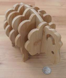 Ensemble de sous-verres d'animaux en bois de charme avec d'adorables figurines d'animaux parfaits pour un usage quotidien et des occasions spéciales - Product Image 4