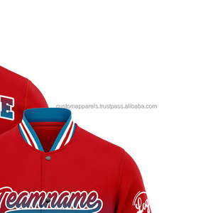 Vente en gros de veste universitaire en laine 100% pour hommes, coupe-vent respirant, streetwear tendance, broderie à col montant - Product Image 4