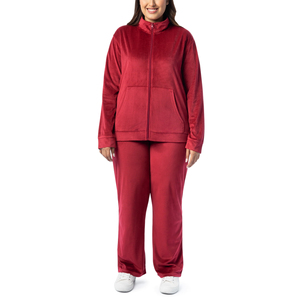 Conjunto Deportivo de Terciopelo Lujoso para Mujer, Sensación Suave, Dos Piezas, Sudadera con Capucha y Pantalones, Ropa Casual para Caminar - Product Image 2