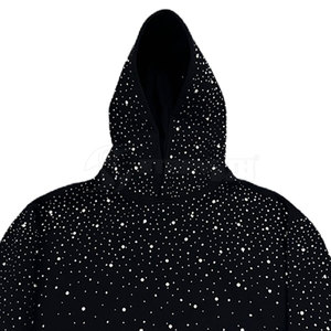 เสื้อฮู้ดประดับเพชรเทียม แฟชั่นลำลอง ดีไซน์หรูหราด้วยคริสตัล - Product Image 5