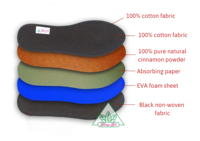 Semelles intérieures 100% naturelles à la cannelle, écologiques, avec soutien de la voûte plantaire, anti-transpiration, confort sportif, chaleur, nouveau procédé, adhésives pour bottes de travail