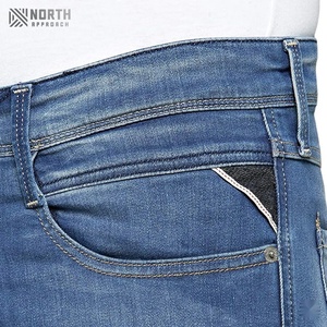 กางเกงยีนส์ขาดสีดำสำหรับผู้ชายกางเกงยีนส์ทรงหลวมแบบสตรีทแวร์ขาด - Product Image 6