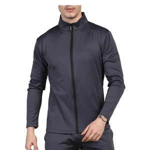 Blouson aviateur vintage d'hiver en polyester gaufré pour hommes coupe coupe-vent imperméable léger à fermeture éclair vêtements d'extérieur mode - Product Image 4