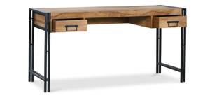 Bureau de direction contemporain en bois de manguier massif de style industriel moderne, bureau de bureau moderne sur mesure en fer - Product Image 5