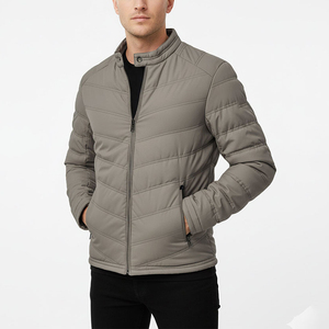 Chaqueta Acolchada para Hombre, Cuello Alto, Color Sólido, para Otoño, con Logotipo Personalizado, Venta al Por Mayor - Product Image 1