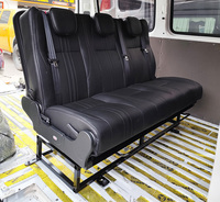 Sofá Cama Convertible de Cuero AutoLiuMa, Asiento de Capitán de Lujo para Van, Plegable en 3 Partes, Impermeable, para Vehículos Recreativos