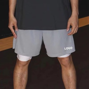 Short d'entraînement respirant en coton 100% pour hommes, séchage rapide, basket-ball d'été, course à pied, short décontracté en maille, taille élastique - Product Image 3