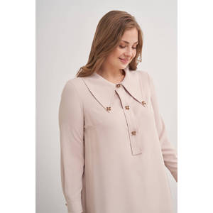 <b>Knitted</b> Large Collar Detail <b>Tunic</b> - Product Image 4
