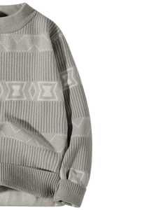 Suéteres de Invierno de Punto Gris Claro para Hombre, Suéter Suave y Cálido, Elegante y Cómodo para Uso Diario, Moda de Invierno de Primera Calidad - Product Image 3