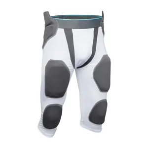 America Football 7 Padded Girdles Pant Custom Logo Printed Lightweight Youth Football Girdle With Knee Pads