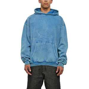 Nouveau design, best-seller, sweat-shirts pour hommes en coton 100% délavé à l'acide, couleur unie, hiver, faible MOQ, vente en gros - Product Image 6