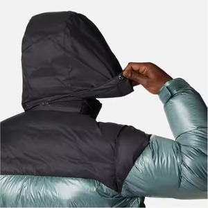 Chaqueta acolchada con cuello levantado de alta calidad transpirable de secado rápido impermeable con estampado frontal personalizado para hombre para uso en exteriores de invierno - Product Image 2