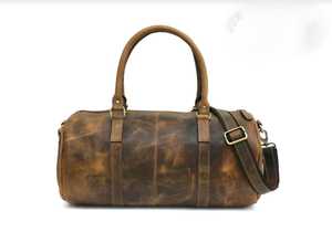 Indian Exporter Offers Premium Quality Vintage Style Large Capacity Leather Duffle Bag with Zipper Closure Wholesale Travel Bags - Product Image 3