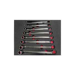 Industrial 6-Drawer Movable <b>Tool</b> <b>Cabinet</b> with 233 Pieces Red Steel and Aluminum Key Locking System - Product Image 6