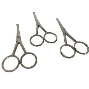 Ensemble de 3 pièces de haute qualité de ciseaux faciaux de beauté à lame droite en acier inoxydable Conception optimale pour la coupe de cheveux avec pointe pointue - Product Image 1