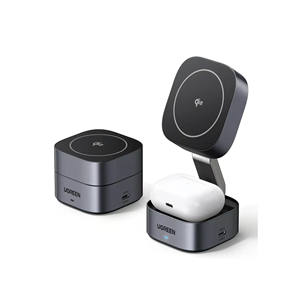 Base de Carga Magnética Inalámbrica 2 en 1 Segura y Eficiente con Protección Contra Sobrecargas - Product Image 1