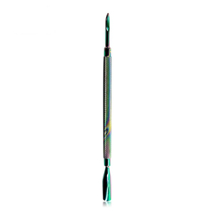 Rainbow Color Nail Cuticle Pusher Toe Nail Cuticle <b>Remover</b> Non Slip Handle V Shape Tip Cuticle Pushers - Product Image 2
