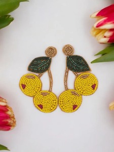 ต่างหูลูกปัดแก้วดีไซน์เนอร์สไตล์รัก งานปักสีสันสดใส ทำมือ จาก JAVED HANDICRAFTS New Fashion Gallery - Product Image 4
