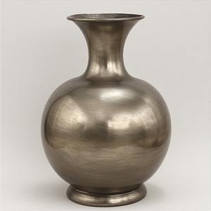 แจกันโลหะทุบตกแต่งทำจากทองสัมฤทธิ์แบบชนบทตกแต่งด้วยมือเพิ่มการตกแต่งภายในที่มีคุณภาพส่งออก - Product Image 2