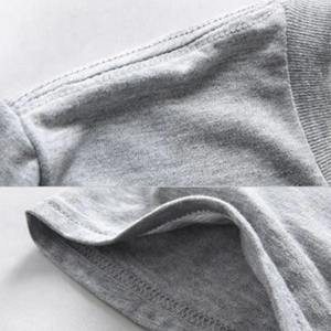 T-shirts pour hommes avec logo brodé sur mesure Chemises en coton à manches longues et courtes en tissu usé - Product Image 6