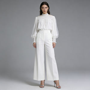 Blusa de Gasa Blanca con Mangas Abullonadas Estilo Bohemio para Mujer, Ideal para Vacaciones de Verano, en Oferta en Temu 2026 - Product Image 6