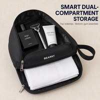 Sac de toilette sportif portable à double compartiment pour la salle de sport, la natation, la vestiaire et les essentiels de voyage pour la douche