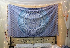 Ombre Mandala Floral impreso algodón playa tiro Hippie tapiz colgante de pared bohemio arte étnico manta para decoración del hogar - Product Image 6