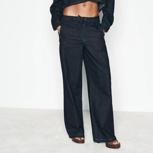 Pantalons Jeans Hip Hop pour Femmes Grande Taille, Nouveau Design 2025, Mode, Hiver, Devant Plat, Confortables, Respirants, Tissu en Polaire - Product Image 1