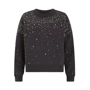 Women Rhinestone Sweatshirt With New Design For Stylish Streetwear Breathable Women Rhinestone Sweatshirt - Product Image 1