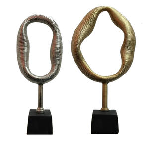 Handmade Modern Luxury Silver <b>Heart</b>-Shaped Aluminium Sculpture Wood Material Home <b>Decoration</b> for Christmas Weddings Wholesale - Product Image 2