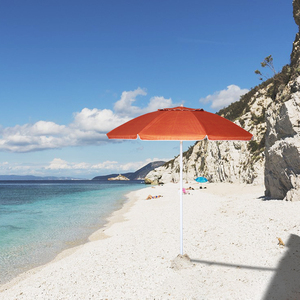 Ombrellone regolabile 180cm arancione/blu/azzurro con 8 costole Oxford 70g/m2 antivento per la spiaggia - Product Image 3