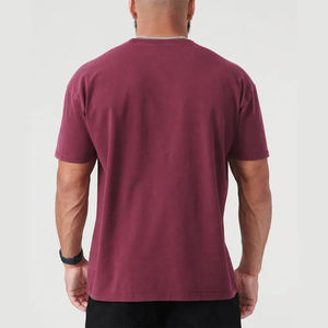 2025 nouveauté Stock personnalisé marque privée haute qualité coton hommes surdimensionné Gym Fitness T-Shirt impression entraînement T-Shirt blanc - Product Image 2