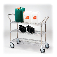 Étagères en fil métallique en acier inoxydable Étagères à bobines de fil Accessoires de chariots utilitaires Fabriqués en Corée Différentes tailles et conceptions