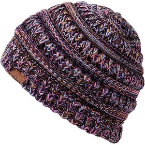 Gorro de Invierno Grueso, Suave y Cálido para Mujer, Gorro de Punto Informal, Elegante, Cómodo, Elástico, 100% Algodón, Personalizable - Product Image 1