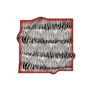 Sciarpa Quadrata in Seta Crepe Satinata con Motivo Zebrato - Stola Etnica Mediorientale per Donne, Uso Ufficio 90x90 cm - Product Image 2