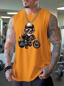 <b>Men's</b> Summer Fashionable Body-Shaping Sleeveless <b>Vest</b> Quick-Drying Silk Top for <b>Beach</b> Casual Wear Hawaiian Style - Product Image 4