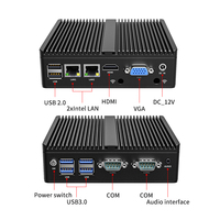 Mini PC de Bajo Costo N2840 J1900 J4125 I3 4005U con 2NIC 2COM RS232 RS485 Aplicado en Oficina, HTPC, Kiosco