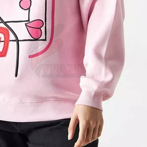 Sudaderas Casuales de Invierno para Mujer, Fabricadas en Pakistán, de Color Sólido, con Logotipo Personalizado en la Parte Delantera, 100% Algodón - Product Image 4