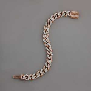 SM bijoux luxe 925 Bracelet en argent Sterling Style Hip Hop Moissanite diamant glacé cubain lien mode chaîne lien Bracelets pour - Product Image 2