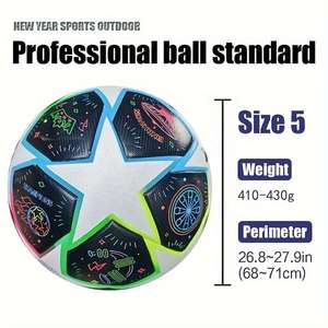 Balones de fútbol con logotipo personalizado, 1 pieza, sin costuras, Unión térmica, competición, entrenamiento o entretenimiento - Product Image 5